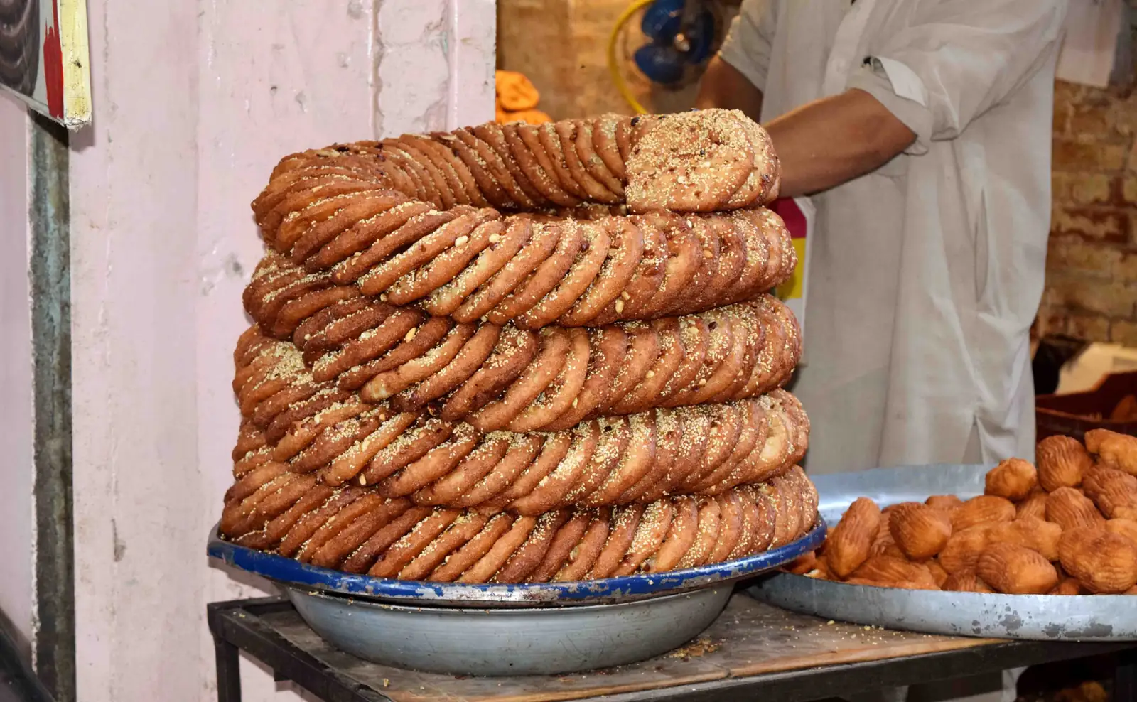 Commercial bakery products on display